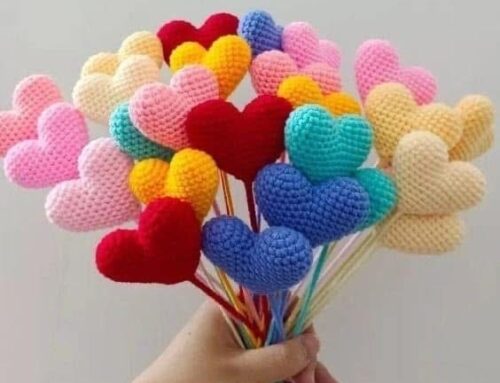 Fotos de corazones de crochet para San Valentín